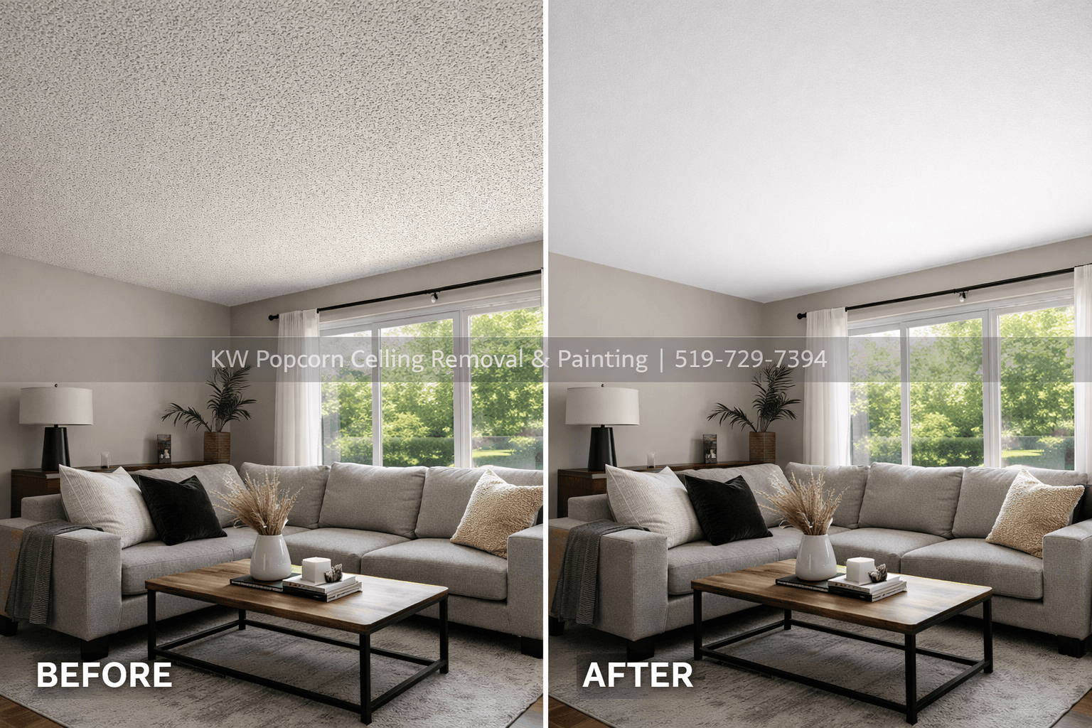 Before & After — Living Room